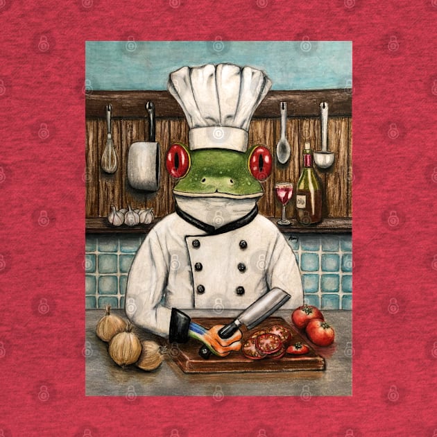 Frog Chef by GardenPartyArt